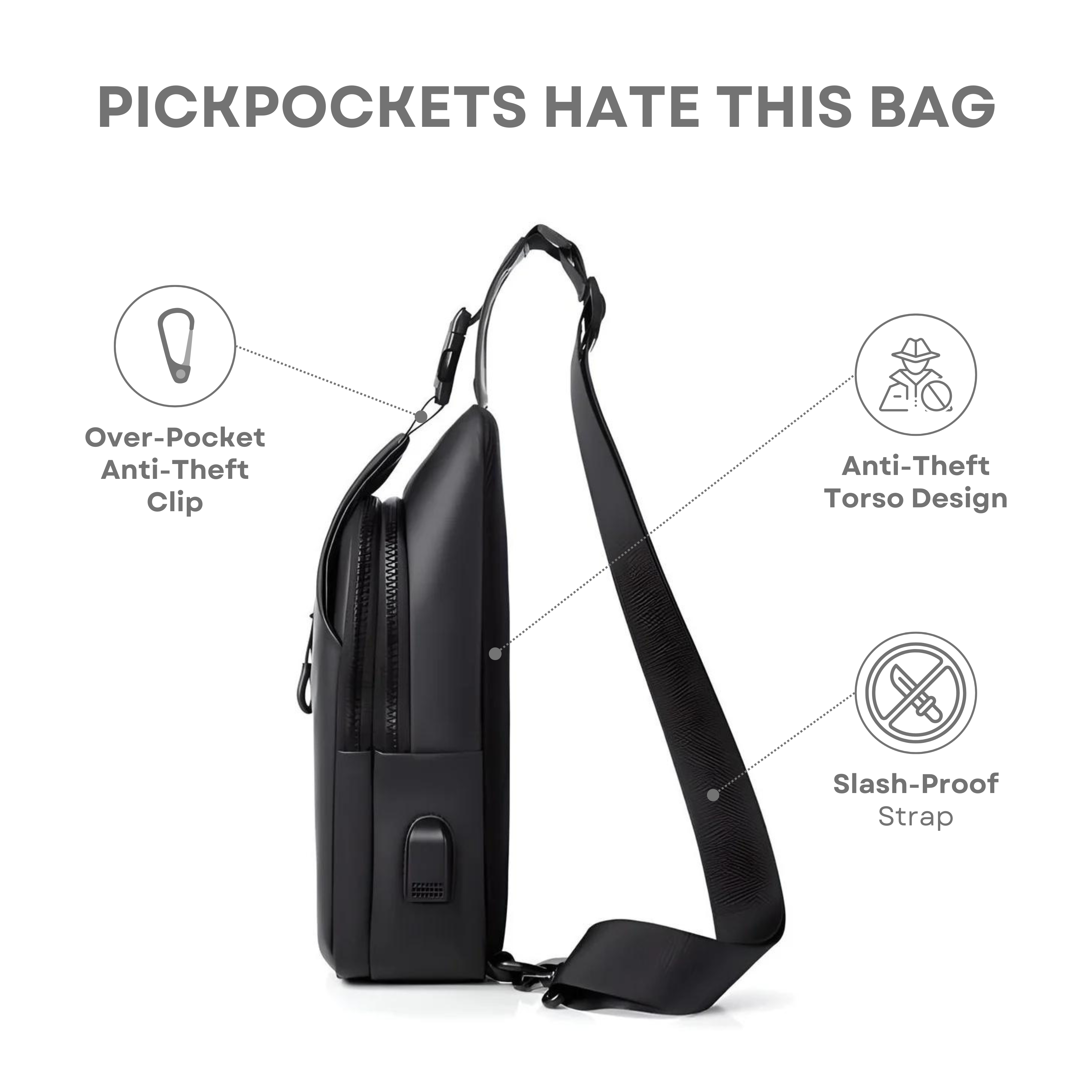 Waterproof Anti-Theft Shoulder Bag